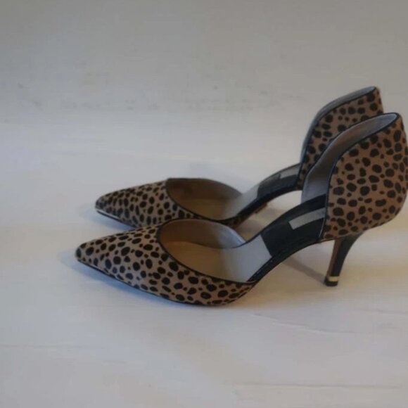 *Womens Michael Kors Tan Black Pony Hair Pointy Heels 39.5 US/9.5 - Picture 6 of 10